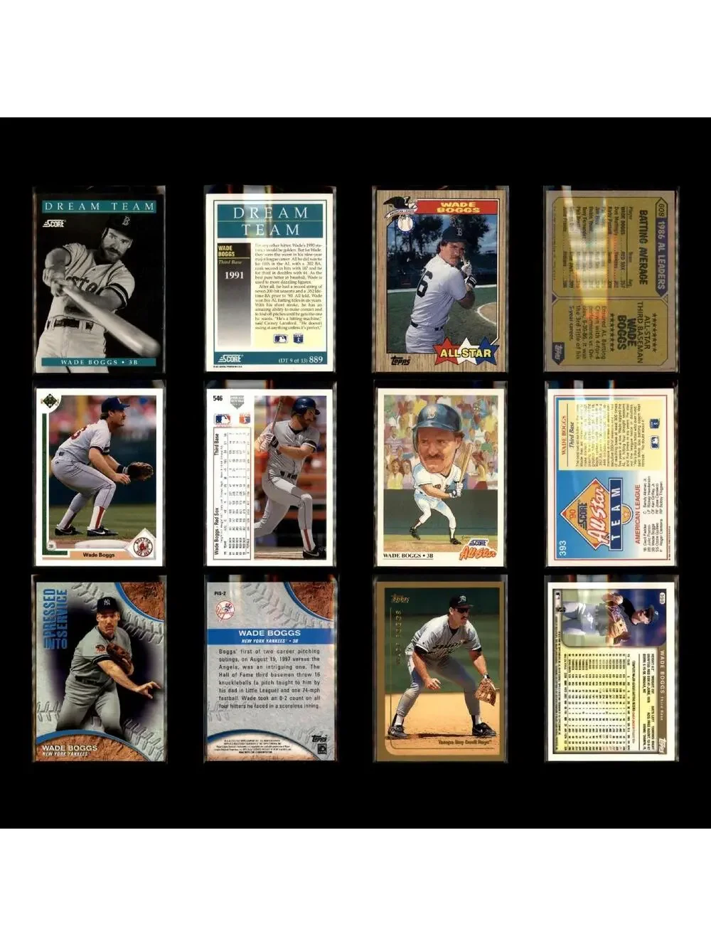 Wade Boggs Lot 50 Baseball Cards 1991 Score Dream Team Boston Red Sox Set MLB NM - Picture 3 of 13